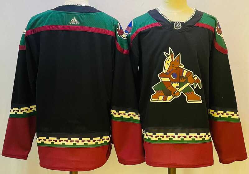 Mens Arizona Coyotes Blank Black Stitched Jersey